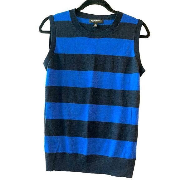 Banana Republic Stripe 100% Merino Wool Top - Size S - Picture 1 of 5